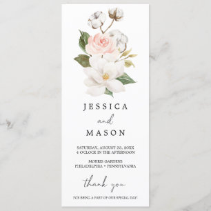 Programa de Matrimonio de Algodón de Magnolia