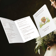 Programa de matrimonio de árboles de flores forest