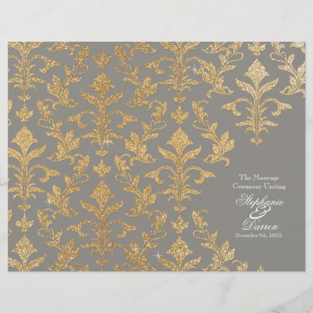 Programa de matrimonio de aspecto de Purpurina de  (Anverso)