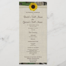 Programa de matrimonio de bosques y girasoles
