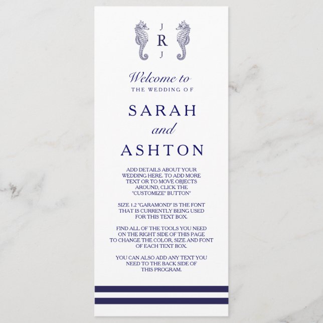 Programa de matrimonio de caballitos de mar de la  (Anverso)