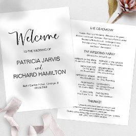 Programa de Matrimonio de Caligrafía Moderna Simpl