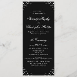 Programa de matrimonio de caligrafía simple en bla