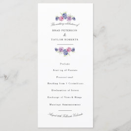 Programa de matrimonio de color de agua de Blackbe