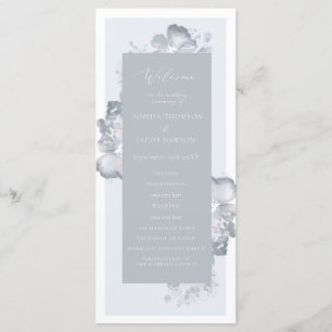Programa de matrimonio de color de agua romance