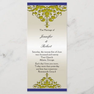 Programa de matrimonio de damasco de oro de la Mar