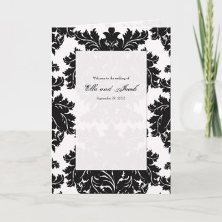 Programa de matrimonio de damasco negro de persona