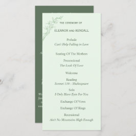 Programa de matrimonio de flores sin tiempo