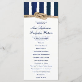 Programa de matrimonio de franjas de la marina de