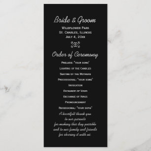 Programa de matrimonio de fuegos artificiales