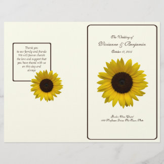 Programa de matrimonio de girasoles en el país