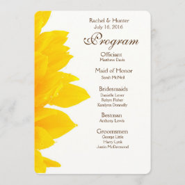 Programa de matrimonio de girasoles rusos