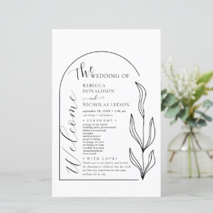 Programa de matrimonio de guiones de texto de arco