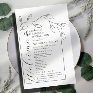 Programa de matrimonio de guiones de texto de arco
