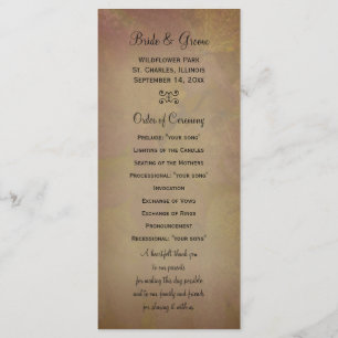 Programa de matrimonio de hojas de arce de color