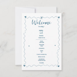 Programa de matrimonio de ilustraciones de escrúpu