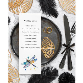 Programa de matrimonio de la libélula, personaliza