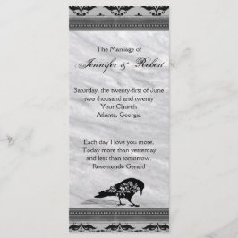 Programa de matrimonio de marco gótico Black Raven