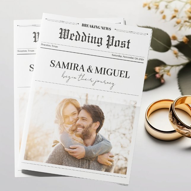 Programa de matrimonio de periódico - Time Line Ph (Newspaper Wedding Program Time Line Photo Trivia)