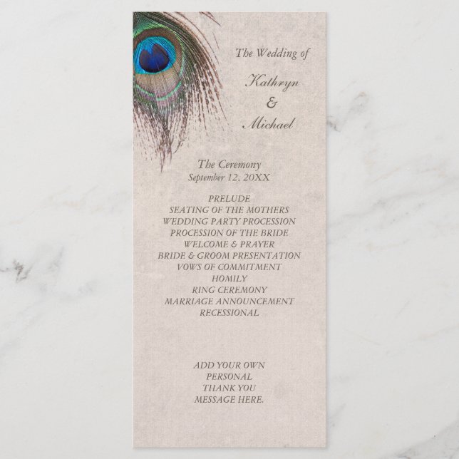 Programa de Matrimonio de Pescado de Peacock (Anverso)