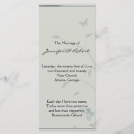 Programa de matrimonio de praderas de mariposas gr