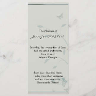 Programa de matrimonio de praderas de mariposas gr
