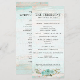 Programa de matrimonio de Rosas florales de color