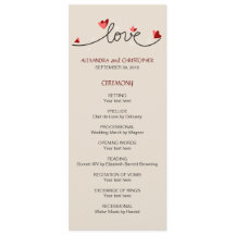Programa de matrimonio de texto simple y elegante