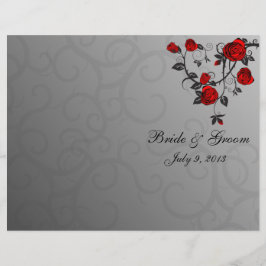 Programa de matrimonio doblado para Rosas encantad