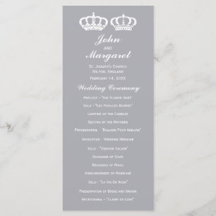 Programa de matrimonio Dove Gray Royal Couple