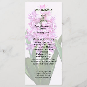 Programa de matrimonio Duo de Pink Hyacinths
