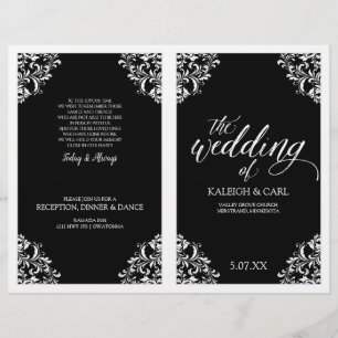 Programa de matrimonio elegante - Nadine (negro)2