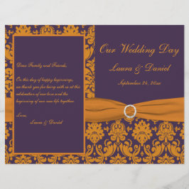 Programa de matrimonio en Damasco púrpura y Naranj