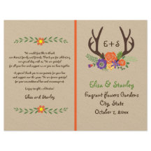 Programa de matrimonio en monograma para honores y