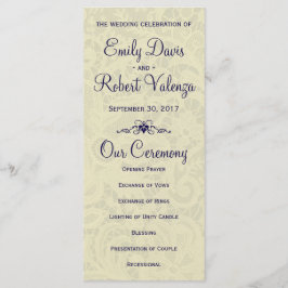 Programa de matrimonio formal azul de la Marina Re