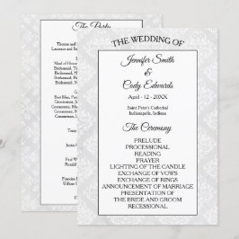 Programa de matrimonio formal elegante de Damask
