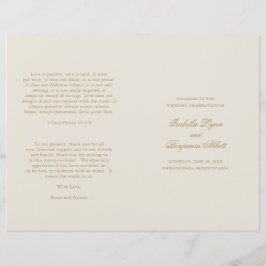 Programa de matrimonio formal elegante tradicional