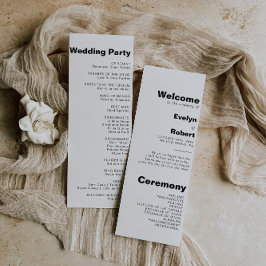 Programa de matrimonio formal elegante y minimalis