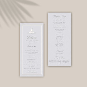 Programa de matrimonio formal en barco costero Gra