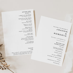 Programa de matrimonio formal simple