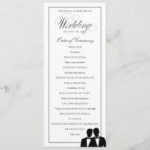 Programa de matrimonio gay de dos grooms Bow Tie