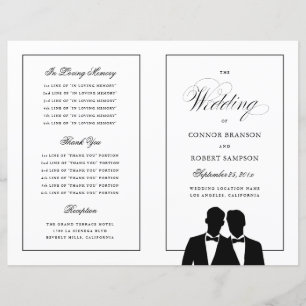 Programa de matrimonio gay de dos grooms Bow Tie