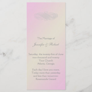 Programa de matrimonio gris y romántico Rubor