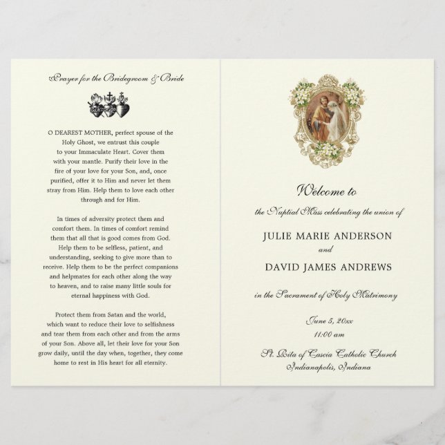 Programa de Matrimonio Masivo Tradicional Católico (Anverso)