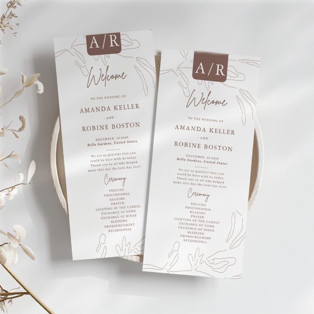 Programa de matrimonio Minimalista de resumen eleg (Subido por el creador)