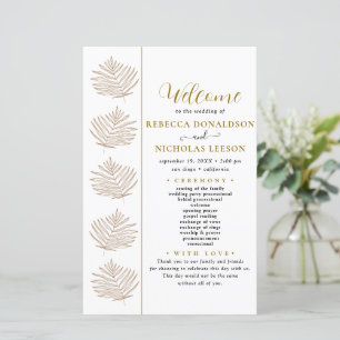 Programa de matrimonio mínimo con guión de follaje