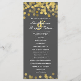 Programa de matrimonio moderno Gray and Gold Twink