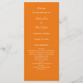 Programa de matrimonio Naranja vibrante