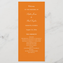 Programa de matrimonio Naranja vibrante