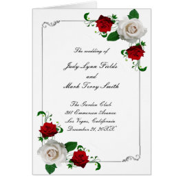 Programa De Matrimonio Para Navidades De Rosas Roj